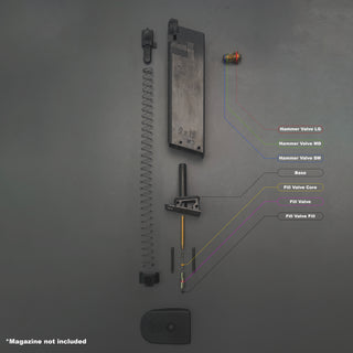 Tokyo Marui USP Magazine Rebuild Kit – Color-Coded O-Ring Replacement Kit for GBB Pistols
