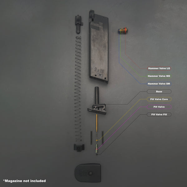 Tokyo Marui USP Magazine Rebuild Kit – Color-Coded O-Ring Replacement Kit for GBB Pistols