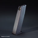 Rear view of KJW CZ75 KP-09 GBB airsoft magazine