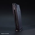 Front view of KJW CZ75 P-09 green gas magazine