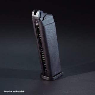 Front view of KJW KP-13 green gas airsoft magazine