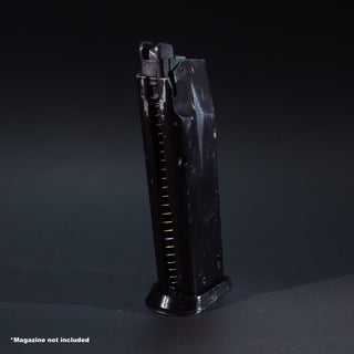 Front view of KJW P226 green gas magazine for O-ring replacement