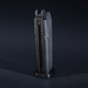 Front view of Tokyo Marui G17 and G18 green gas airsoft magazine