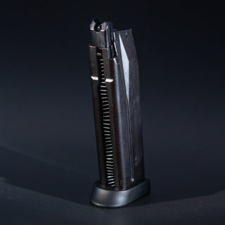 Front view of Tokyo Marui HK45 green gas airsoft magazine