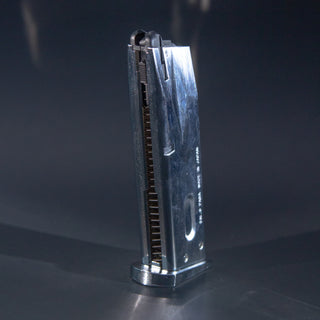Front view of Tokyo Marui M9 green gas airsoft magazine