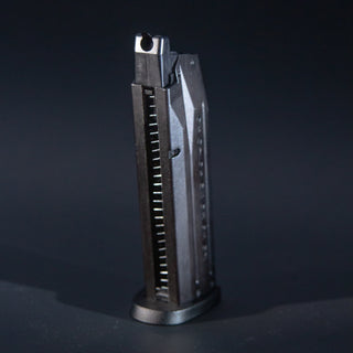 Front view of Tokyo Marui M&P9 green gas airsoft magazine