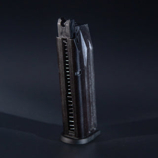 Front view of Tokyo Marui PX4 green gas airsoft magazine