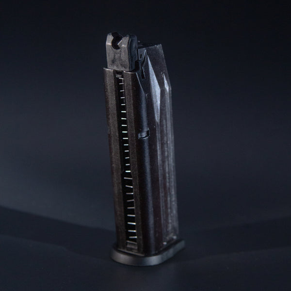 Front view of Tokyo Marui PX4 green gas airsoft magazine