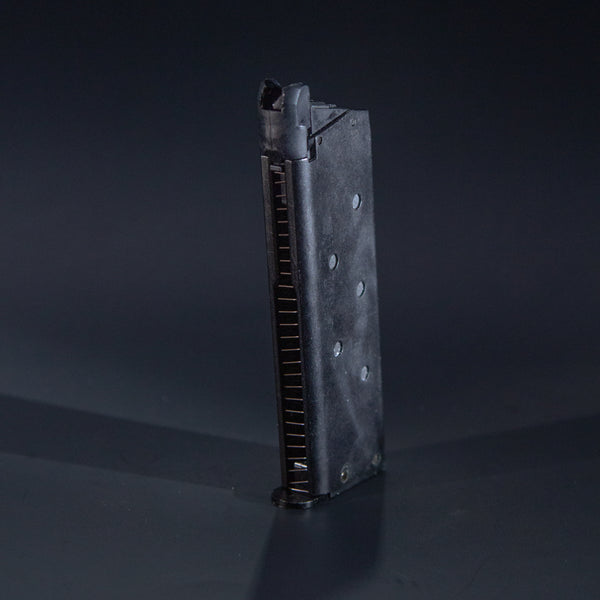 Front view of Tokyo Marui V10 green gas airsoft magazine