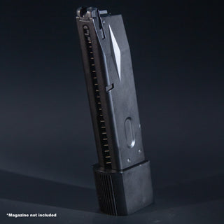 Front view of WE Biohazard Burton green gas airsoft magazine