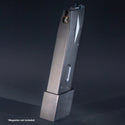 Rear view of WE Biohazard airsoft magazine