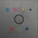 Color-coded O-rings included in the WE P38 rebuild kit