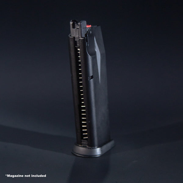 Front view of Cybergun SW Series and AW Custom SW Series green gas magazine