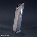 Rear view of Cybergun SW Series and AW Custom SW Series P229 green gas magazine