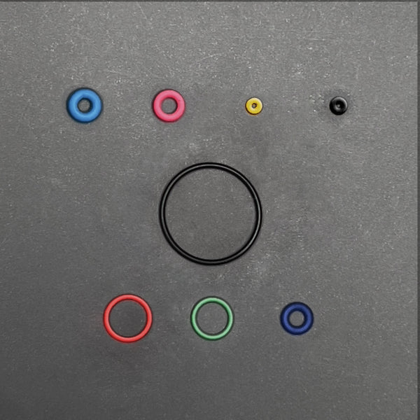 Color-coded O-ring layout for Hudson H9 and AW Custom TB series green gas magazine