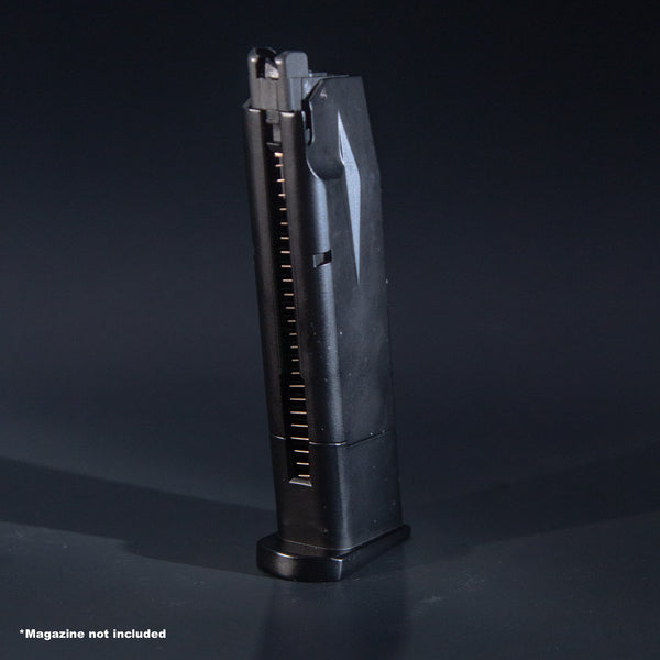 Front view of WE F226 green gas airsoft magazine