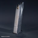 Rear view of WE F226 green gas airsoft magazine