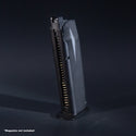 Front view of WE F226 MK25 green gas airsoft magazine