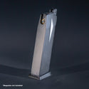 Rear view of WE F228 green gas airsoft magazine
