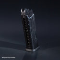 Front view of WE G17 green gas airsoft magazine