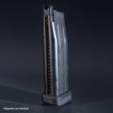 Front view of WE Hi-Capa 5.1 green gas airsoft magazine
