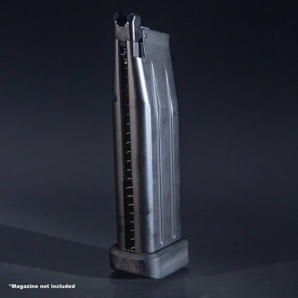 Front view of WE Hi-Capa 5.1 green gas airsoft magazine