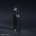 Front view of WE MK series green gas airsoft magazine

