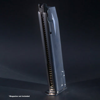 Front view of WE P-Virus green gas airsoft magazine